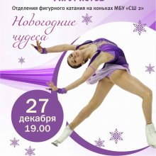 27 декабря на базе МБУ "СШ №2" состоятся ПОКАЗАТЕЛЬНЫЕ ВЫСТУПЛЕНИЯ ФИГУРИСТОВ