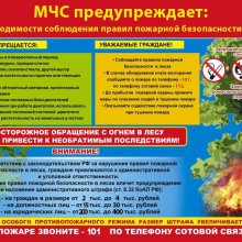 ВНИМАНИЕ! НАЧИНАЕТСЯ ПОЖАРООПАСНЫЙ ПЕРИОД!!!