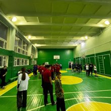 Выполнение испытаний комплекса ГТО "Юнармейцами" в МБОУ "СОШ №5" г. Усинска в рамках Муниципальных соревнований" Юнармия в спорте"